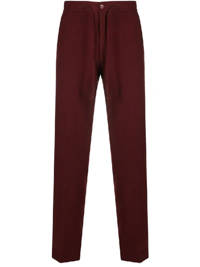 Shop Casablanca Straight Leg Track Pants In Red