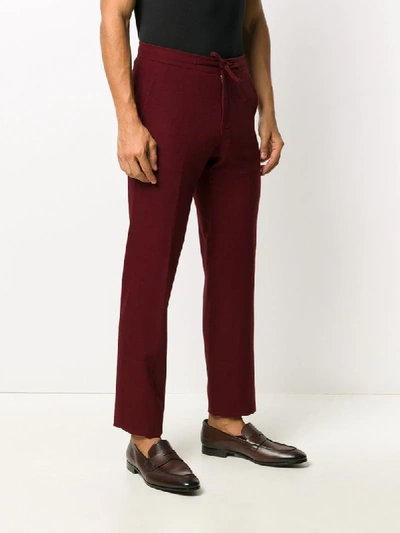 Shop Casablanca Straight Leg Track Pants In Red