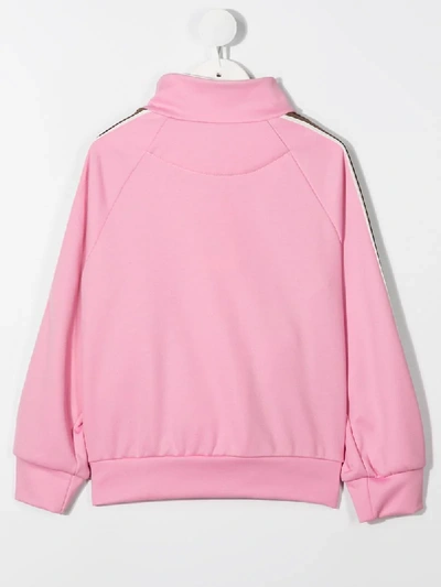 Shop Fendi Ff-trimmed Track Jacket In Pink