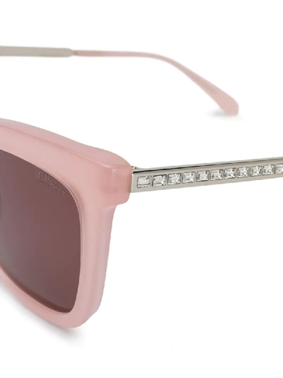 Shop Mulberry Millie Crystal-embellished Sunglasses In Pink
