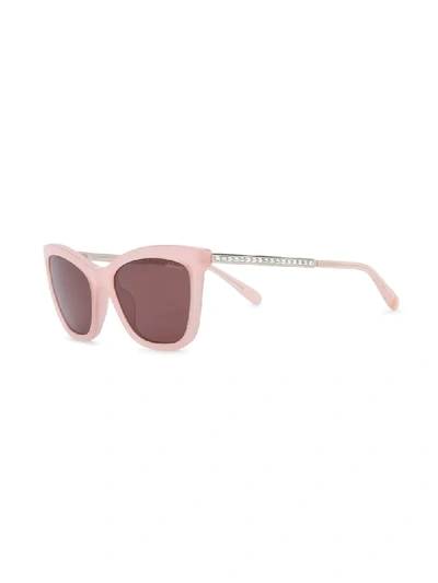 Shop Mulberry Millie Crystal-embellished Sunglasses In Pink