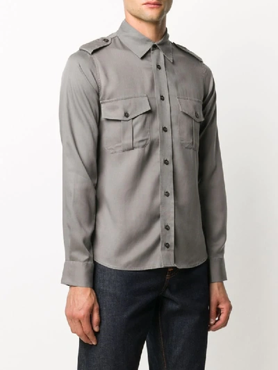 Shop Limitato Photographic-print Safari Shirt In Grey