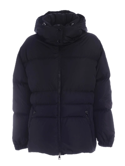 Shop Moncler Tiac Down Jacket In Black Featuring Hood