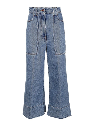 Shop Philosophy Di Lorenzo Serafini High Rise Flared Jeans In Blue