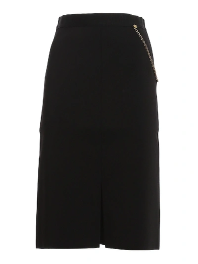 Shop Givenchy Chain Detailed Skirt In Black