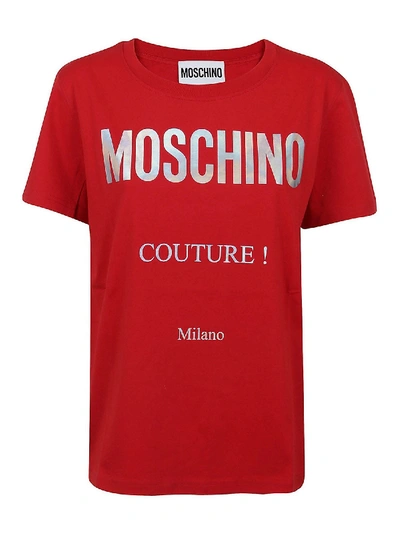 Shop Moschino Couture T-shirt In Red