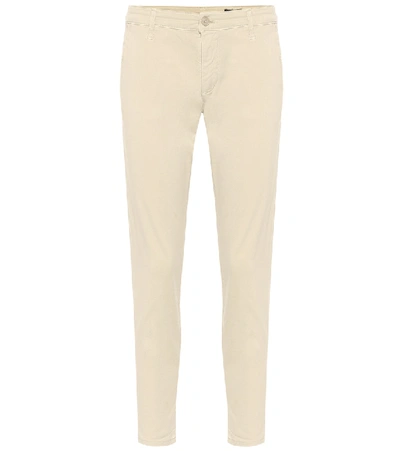 Shop Ag Caden Stretch-cotton Cropped Pants In White