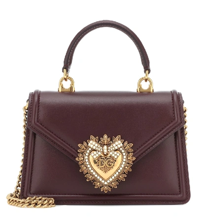 Shop Dolce & Gabbana Devotion Small Shoulder Bag In Red