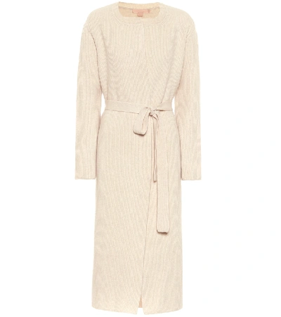 Shop Brock Collection Razzo Cashmere And Wool Longline Cardigan In Beige