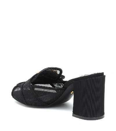 Shop Dolce & Gabbana Keira Embellished Mesh Sandals In Black