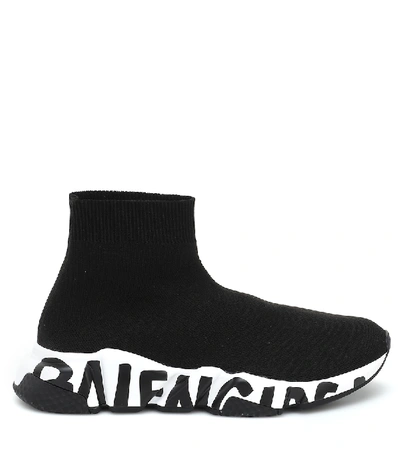 Shop Balenciaga Speed Sneakers In Black