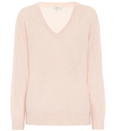 Shop Vince Cashmere V-neck Sweater In Pink