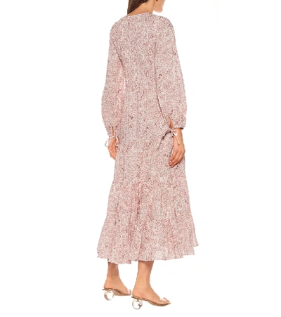 Shop Rixo London Lori Paisley Cotton Maxi Dress In Red