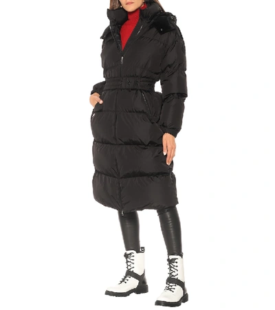 Shop Moncler Tiam Quilted Down Coat In Black