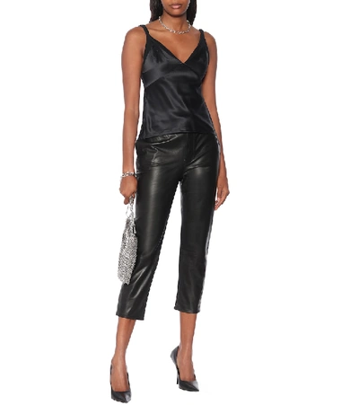 Shop Rta Livia Silk Bodysuit In Black