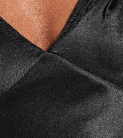 Shop Rta Livia Silk Bodysuit In Black