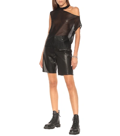 Shop Rta Jami Leather Shorts In Black