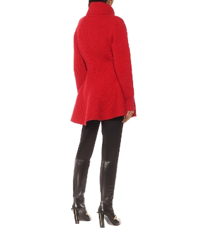 Shop Alexander Mcqueen Wool And Cashmere Turtleneck Sweater In Red