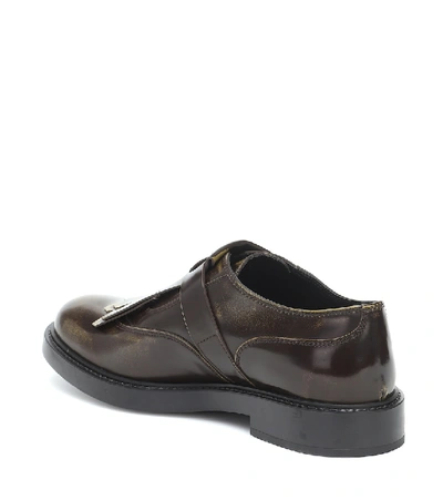 Shop Tod's Leather Brogues In Brown
