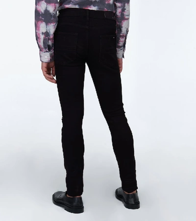 Shop Amiri Slash Skinny-fit Jeans In Black
