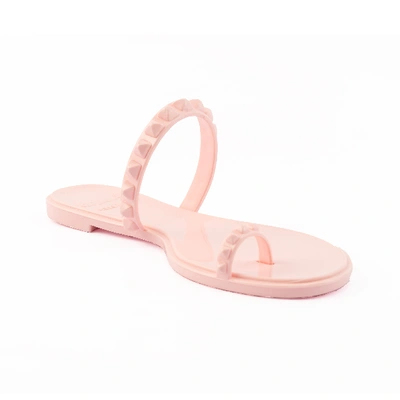 Shop Carmen Sol Maria Flat Jelly Sandals In Baby-pink