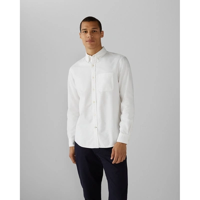 Shop Club Monaco Long Sleeve Oxford Shirt In White