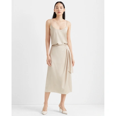 Shop Club Monaco Midi Wrap Skirt In Cashew