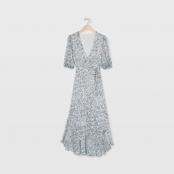 grey midi wrap dress