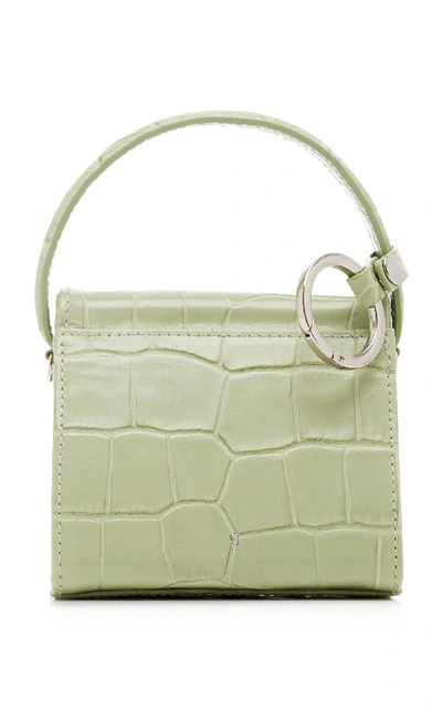 Shop Gu De Mini Croc-effect Leather Play Bag In Green