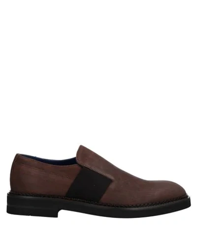 Shop Alberto Guardiani Loafers In Brown