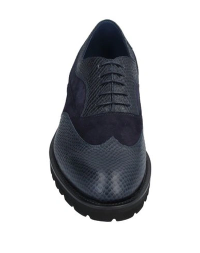 Shop Alberto Guardiani Lace-up Shoes In Dark Blue