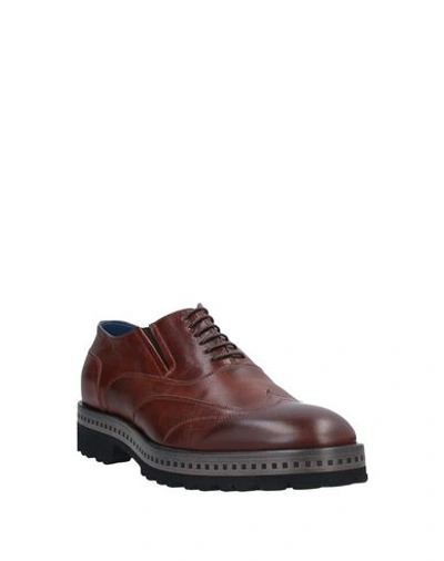 Shop Alberto Guardiani Laced Shoes In Cocoa