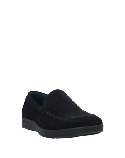 Shop Alberto Guardiani Loafers In Dark Blue