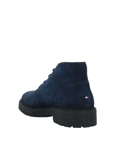 Shop Tommy Hilfiger Boots In Dark Blue
