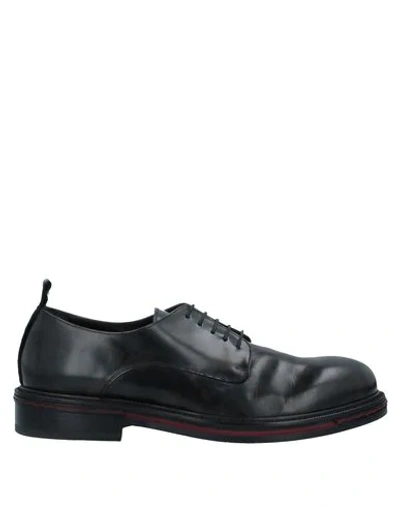Shop Attimonelli's Laced Shoes In Black