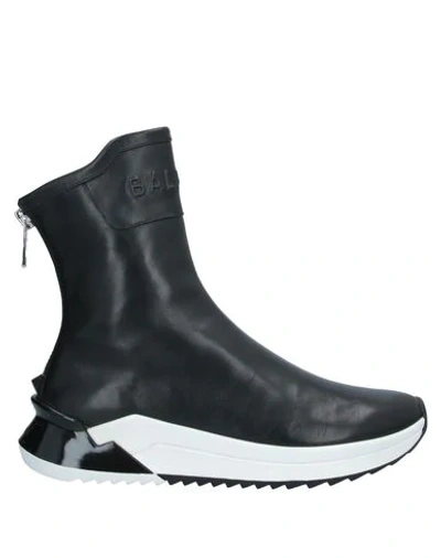 Shop Balmain Ankle Boots In Black