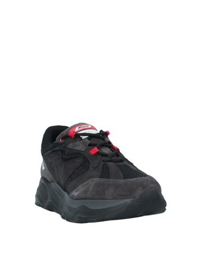 Shop Msgm Man Sneakers Black Size 7 Soft Leather, Textile Fibers