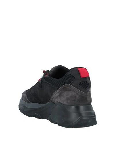 Shop Msgm Man Sneakers Black Size 7 Soft Leather, Textile Fibers