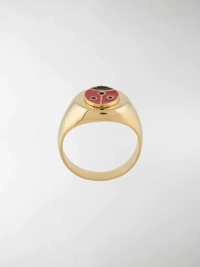 Shop Wilhelmina Garcia Ladybug Ring In Gold