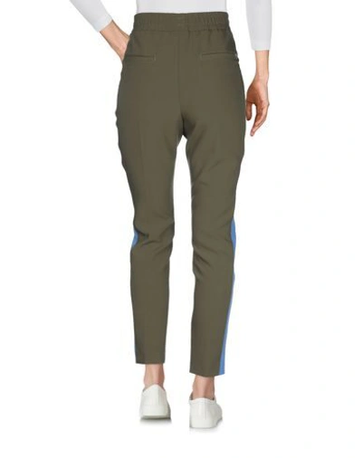 Shop Dondup Woman Pants Military Green Size 10 Polyester, Viscose, Elastane