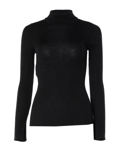Shop Alberta Ferretti Woman Turtleneck Black Size 4 Virgin Wool