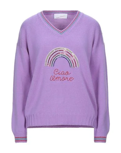 Shop Giada Benincasa Sweaters In Lilac