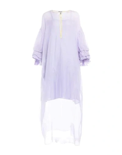 Shop Thierry Colson Long Dress In Lilac
