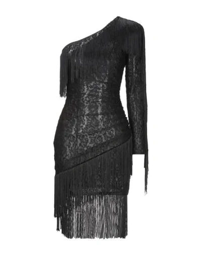 Shop Dundas Woman Mini Dress Black Size 4 Cotton, Polyamide