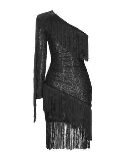 Shop Dundas Woman Mini Dress Black Size 4 Cotton, Polyamide