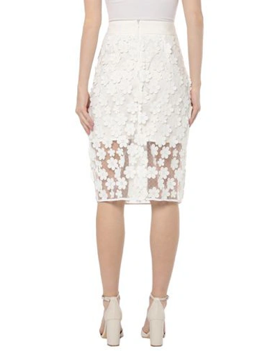 Shop Milly Knee Length Skirts In White