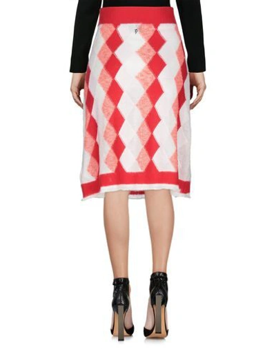 Shop Dondup Woman Midi Skirt Red Size 6 Merino Wool, Mohair Wool, Polyamide, Cotton