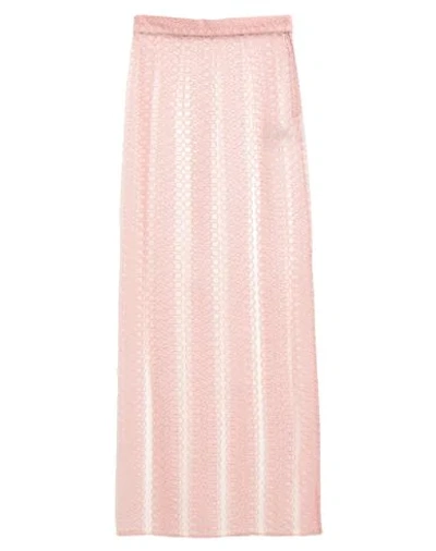 Shop Burberry Long Skirts In Pink