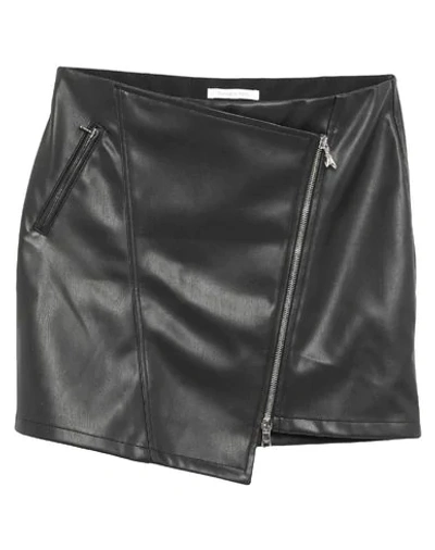 Shop Patrizia Pepe Woman Mini Skirt Black Size 10 Polyester, Polyurethane