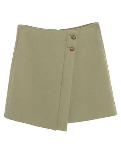 Shop Patrizia Pepe Mini Skirts In Military Green